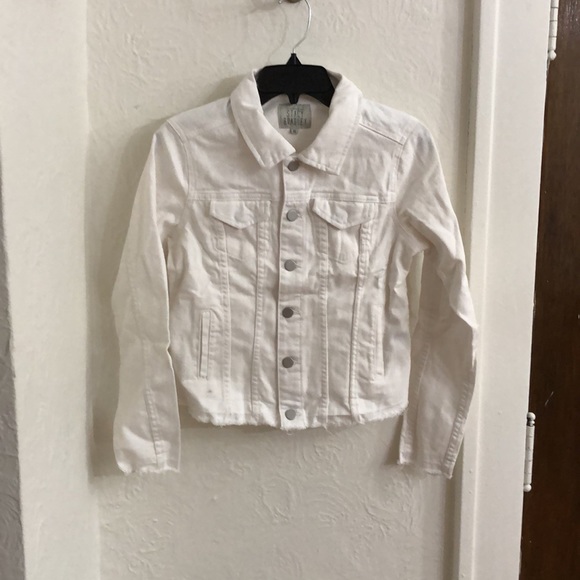 STACY BRADLEY White Denim Jacket - Picture 2 of 6